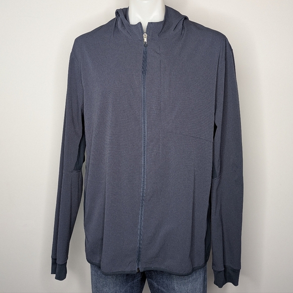 Lululemon Airing Easy Mach Blue Zip Up Hoodie Jacket XXL - Picture 1 of 11